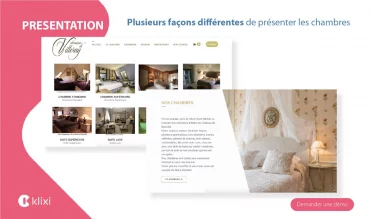 hotel et son site web presentant ses chambres