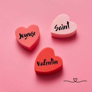 image saint valentin coeurs et message simple amour