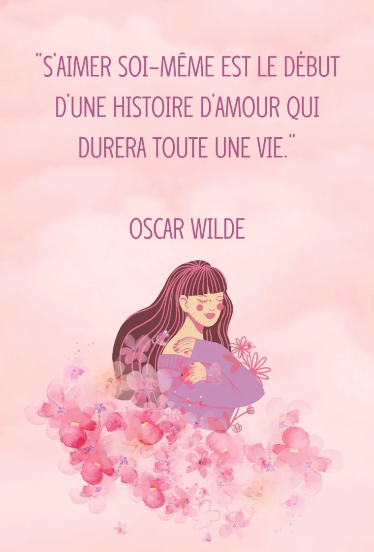images saint valentin fille et motif floral rose citation sur image