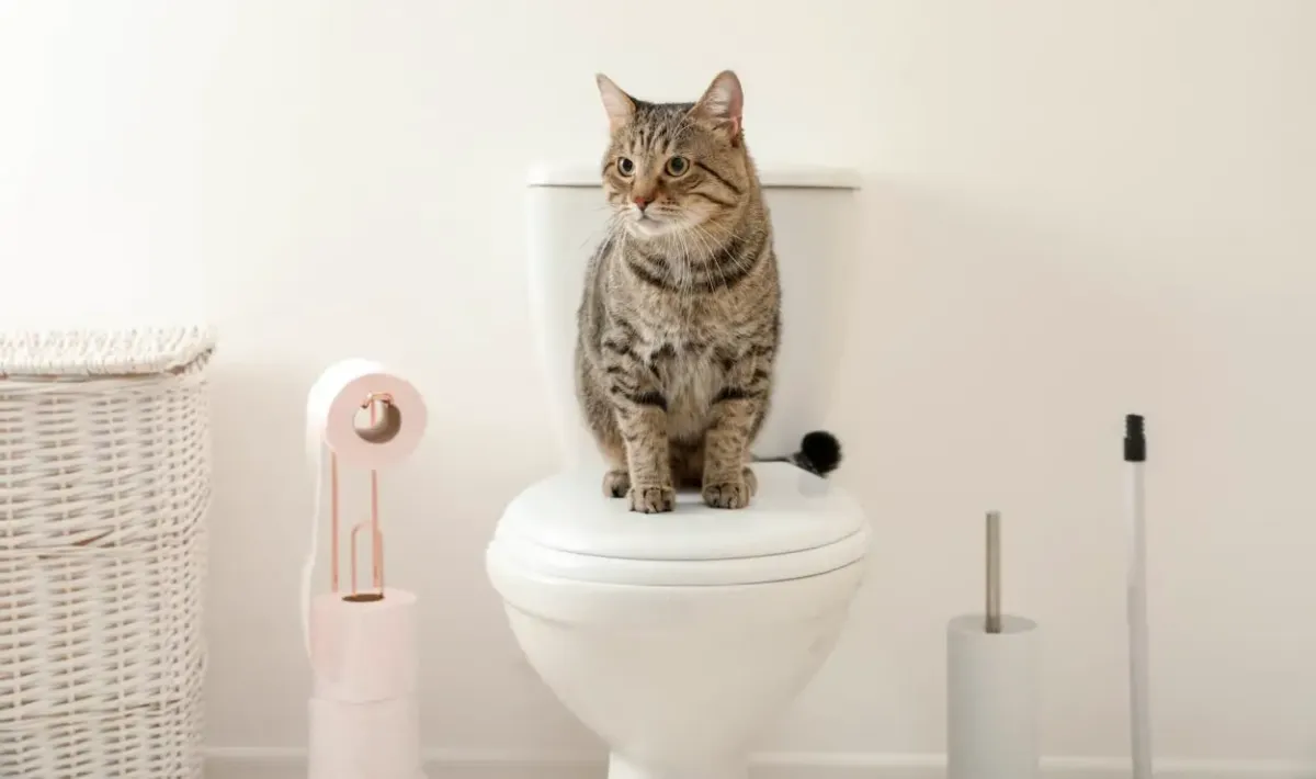 pourquoi les chats viennent avec nous aux toilettes