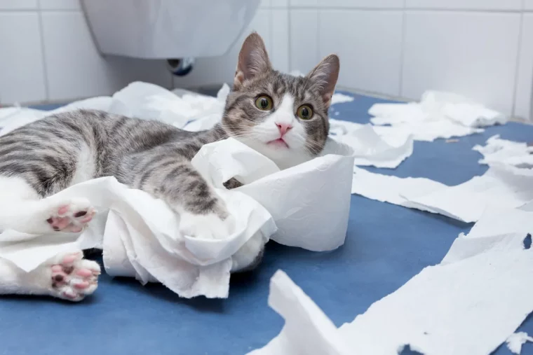 qu est ce qu un chat peut faire dans les toilettes