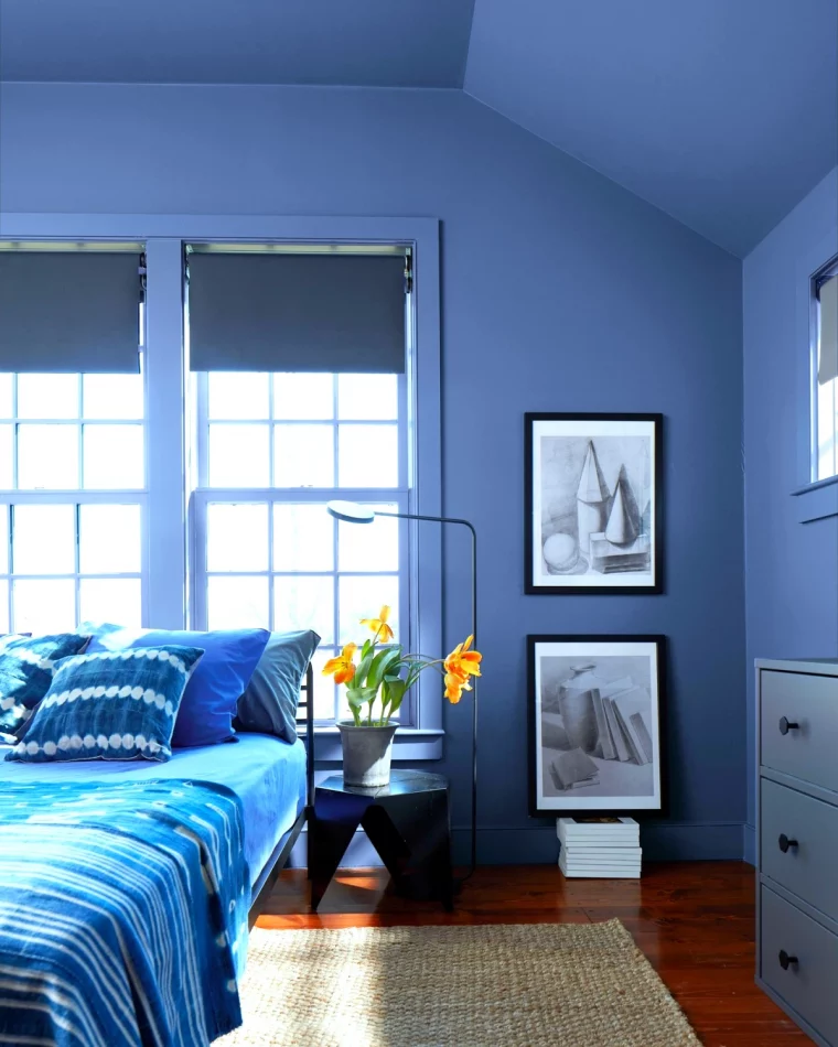 quel bleu en éàé' mur bleu nova chambre a coucher