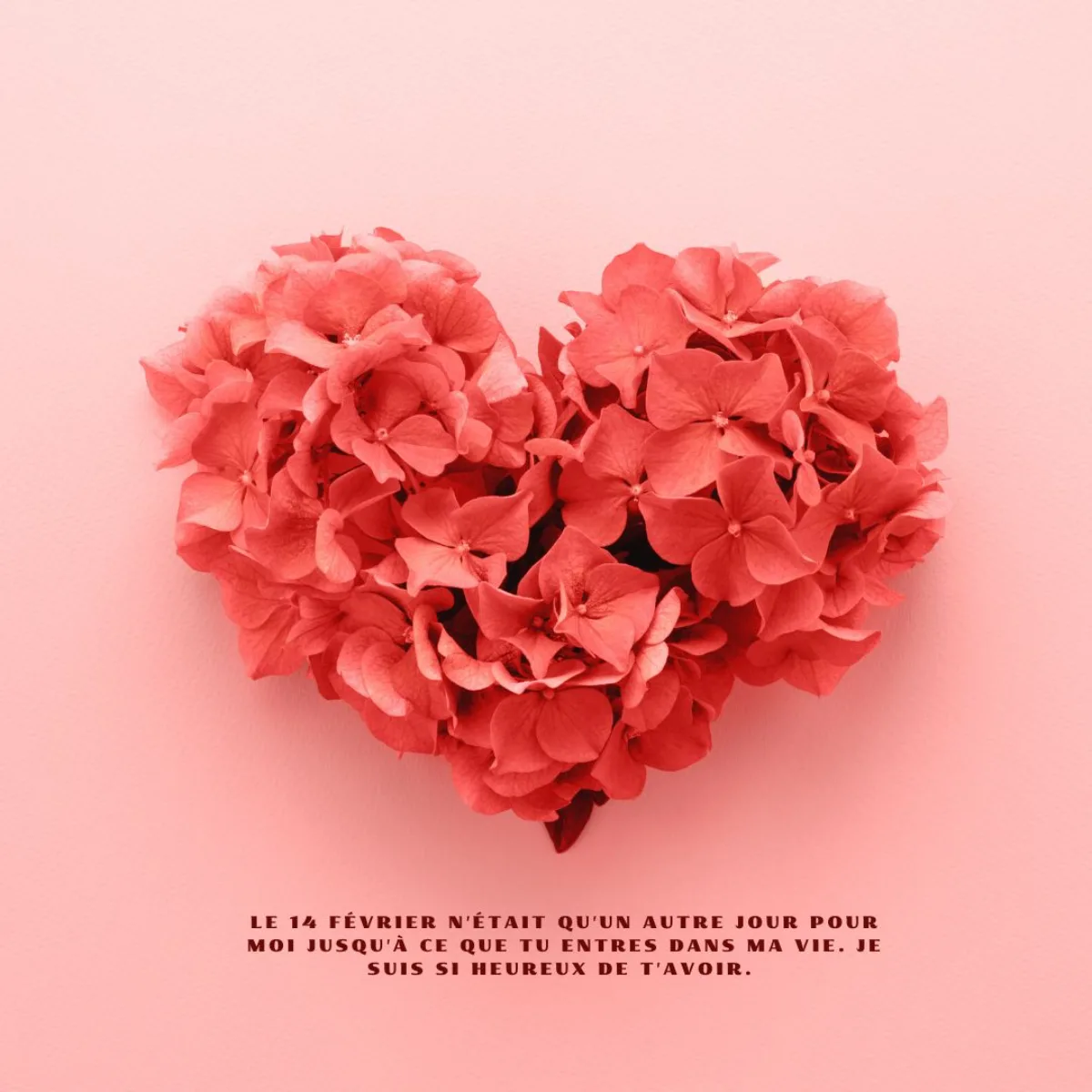 saint valentin amour image fe coeur en fleur rose et message dessus