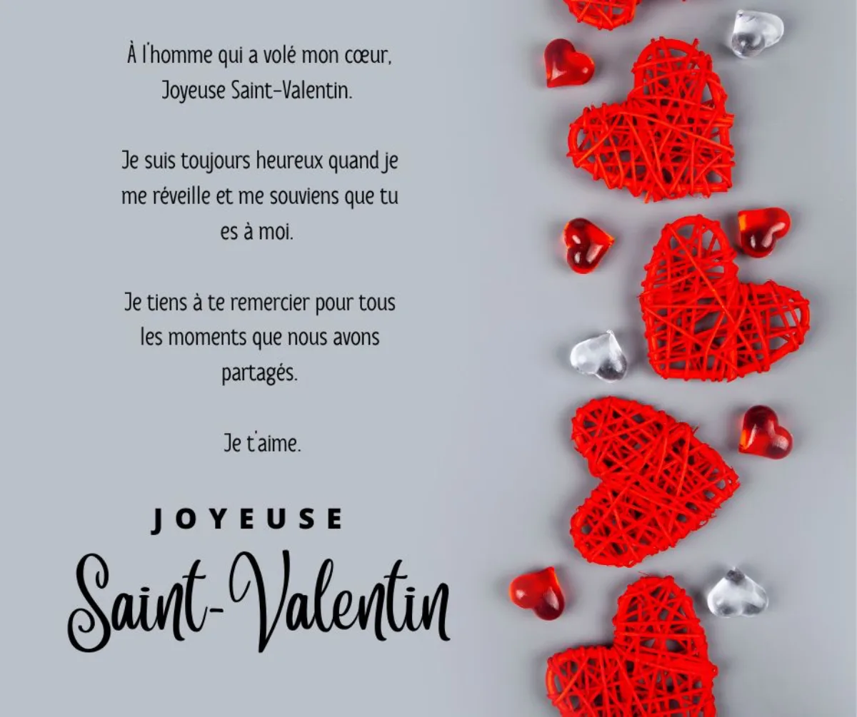 voeux image saint valentin homme avec message original