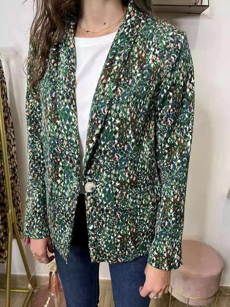 blazer femme 50 ans simple bouton