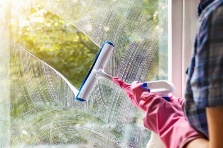 comment comment nettoyer les vitres sans traces a l aide de la raclette
