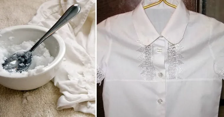 comment nettoyer un col de chemise jaunipate de bicarbonate et unechemise blanche
