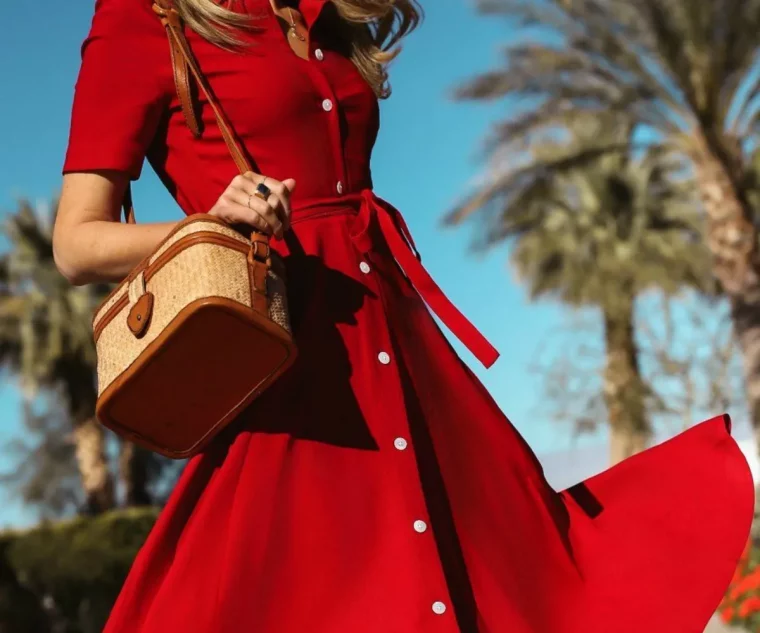 comment s'habiller casual chic femme robe rouge