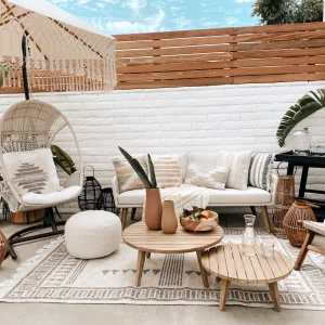 Les points clés pour aménager une terrasse bohème chic coquette