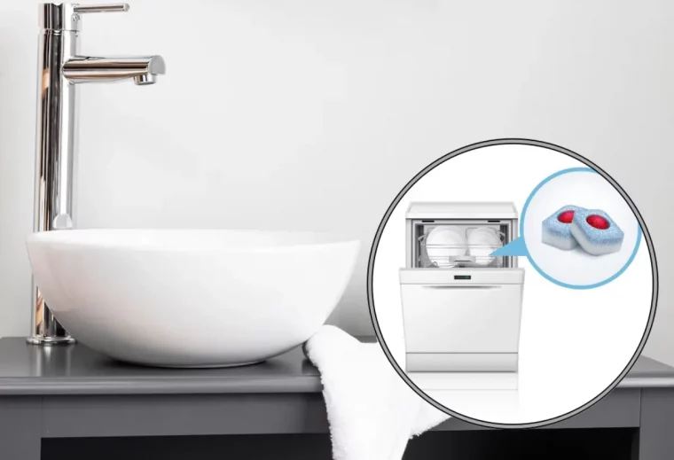 lavabo robinet inox nettoyage produit tablette vaisselle astuce salle de bain