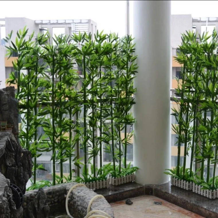meilleure plante brise vue pour balcon le bambou tiges vertes
