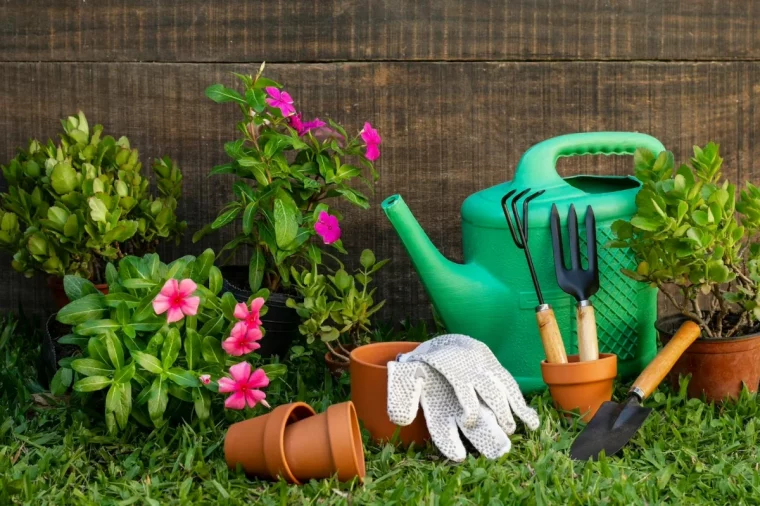 pot fleur terre cuite gants jardinage arrosoir outils jardinage fleurs