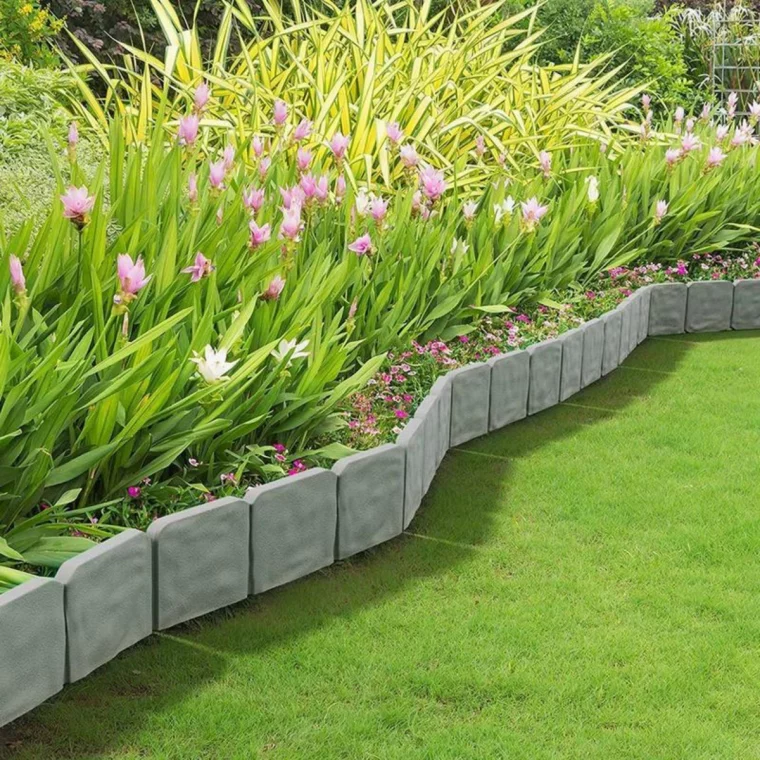 quels sont les differents types de bordure beton pelouse plantes vertes