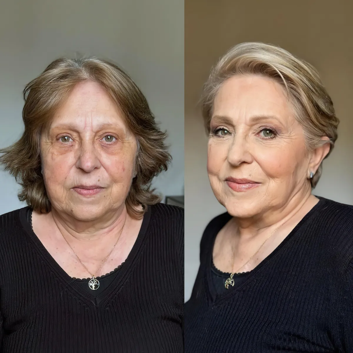 transformation capillaire rajeunissant femme 60 ans
