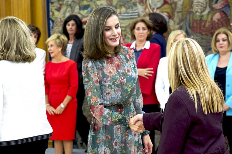 queen letizia of spain attends audicences at zarzuela palace