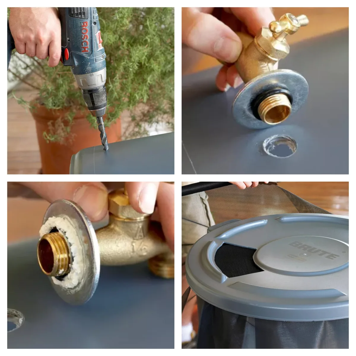 comment fabriquer un recuperateur d eau de jardin simple dans une poubelle étape par étape