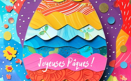 image joyeuses paques a imprimer grand oeuf differentes couleurs vives