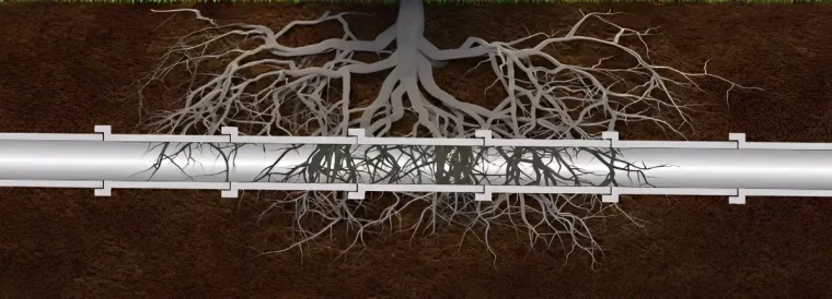 les racines d un arbre qui envahissent la canalisation