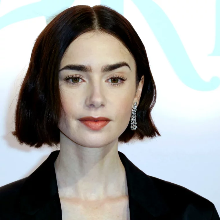 lilly collins coupe de cheveux femme 30 ans