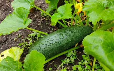 zucchini culture en pleine terre feuilles arrosage herbes