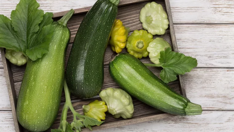 courgettes et patissons dans une caisse en bois comment tuteurer courgettes