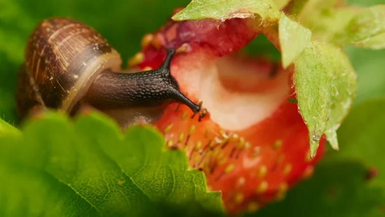 limaces sur un fraisier insectes qui mangent les fraises