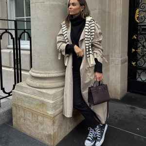 look avec converse haute trench