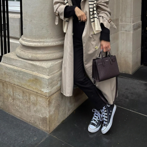 look avec converse haute trench