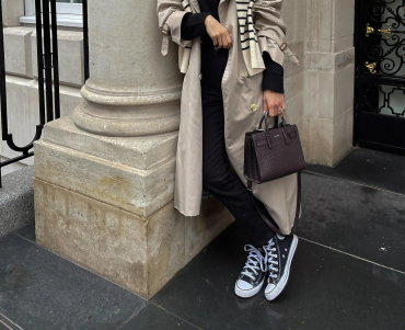 look avec converse haute trench