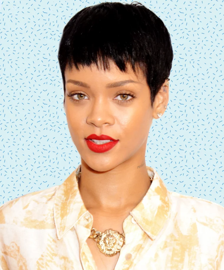 rihanna avec une coupe pixie brune comment adopter coupe pixie