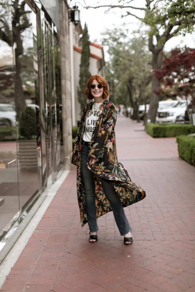 comment porter le kimono a 50 ans mode femme rue
