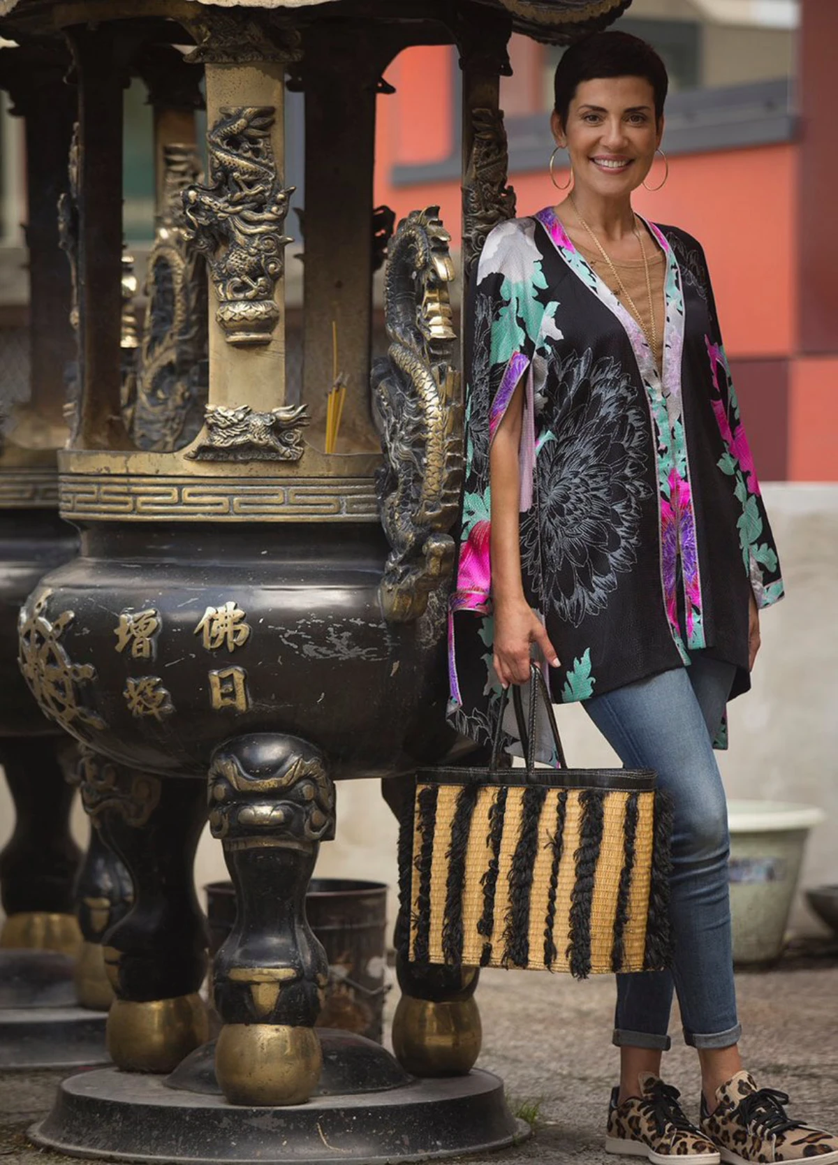 cristina cordula style kimono mode femme 60 ans