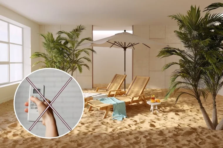 deco sable palmier parasol comment refroidir une piece sans climatisation