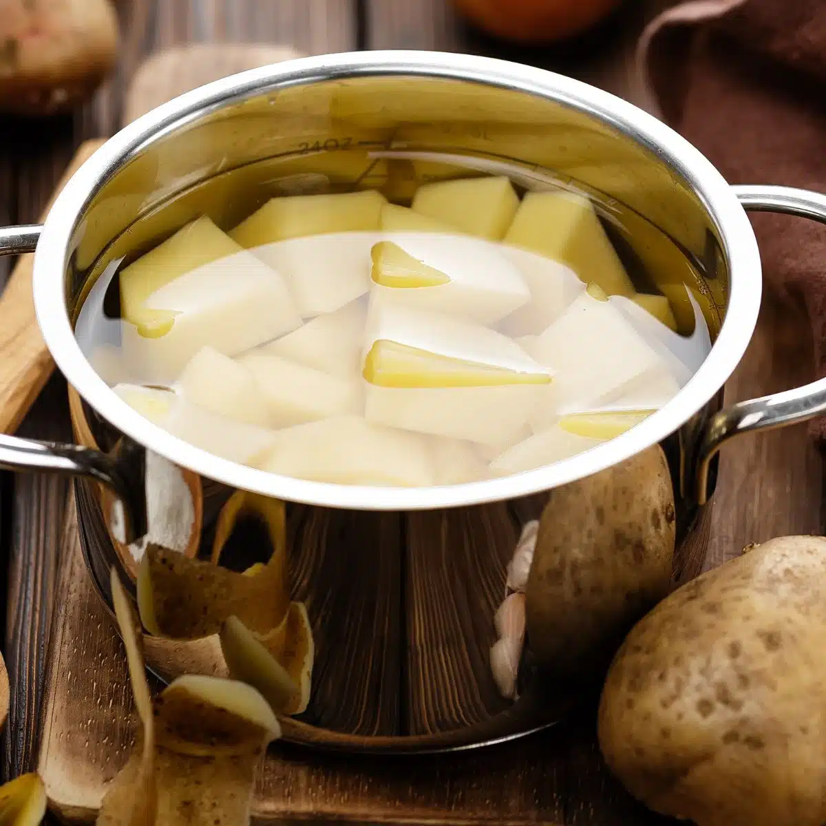 patates coupees dans marmite d'eau comment rendre pommes de terre croustillantes