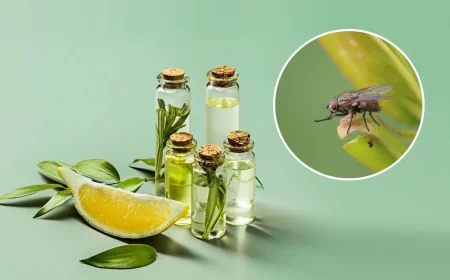 astuce naturelle contre les mouches huile essentielle tranche citron feuilles olive