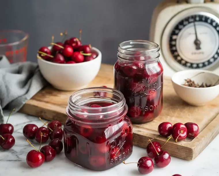 bocaux de cerises au sirop sans stérilisation idée dessert simple