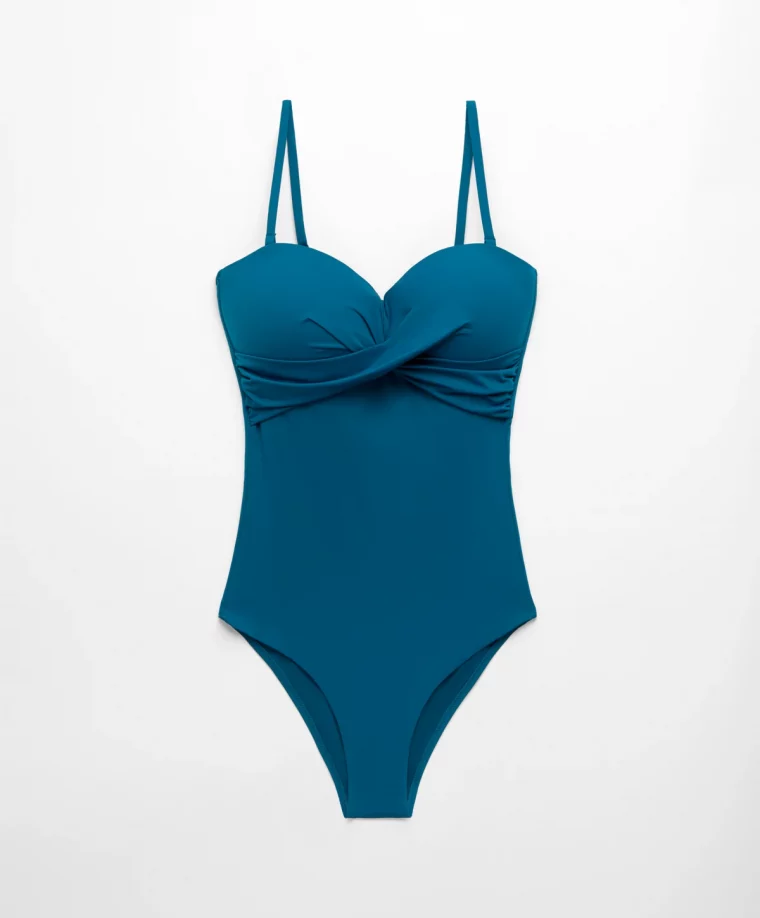 maillot de bain blue une piece drainant ventre palt