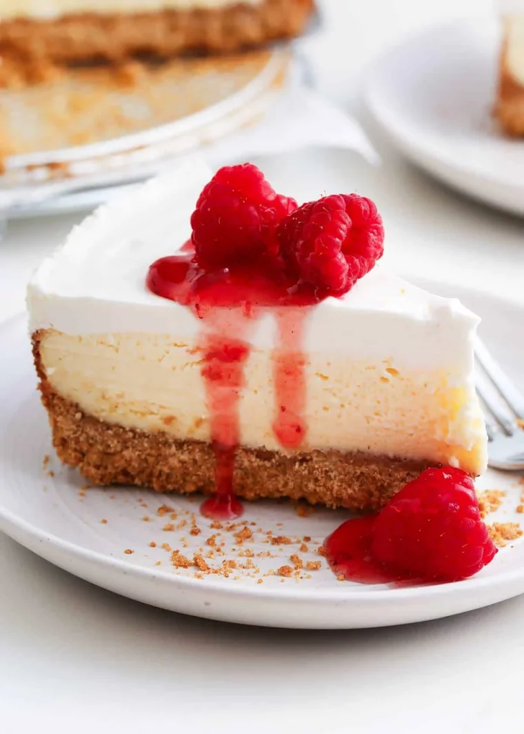 cheesecake a la vanille et aux framboises