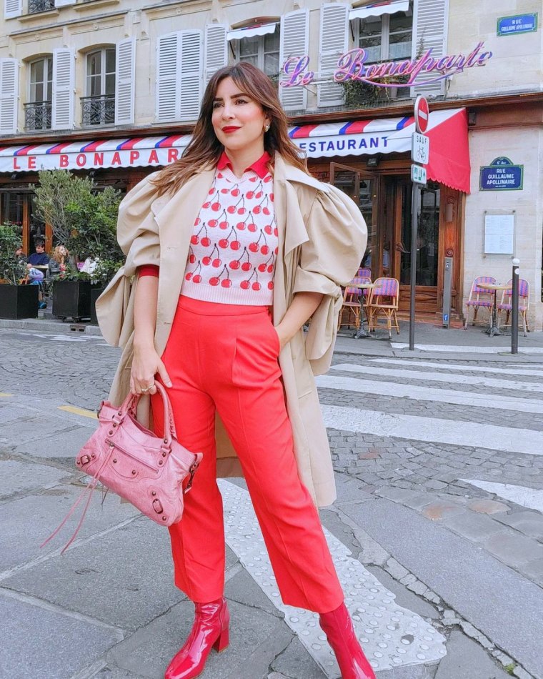 comment porter un pantlon quand on est petite bottes rouge trench marron