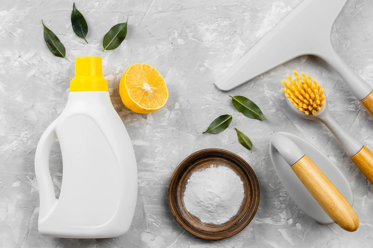 produits ecologiques de nettoyage de bac a douche resine citron jaune