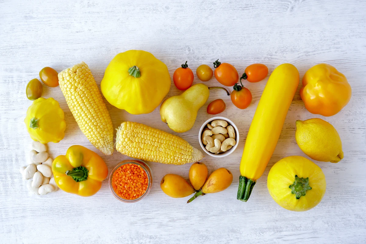 regime colore comment faire fruits et legumes jaunes