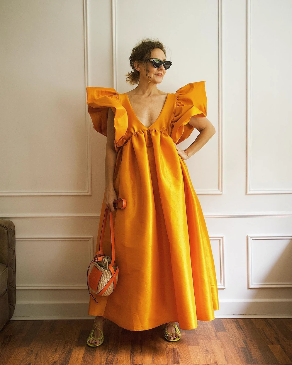 robe ultra style pour un mariage rustique couleur orange
