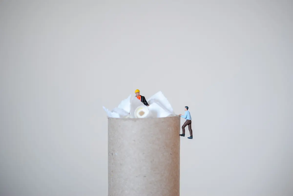 rouleau carton papier toilette illustration plombier travaux maison