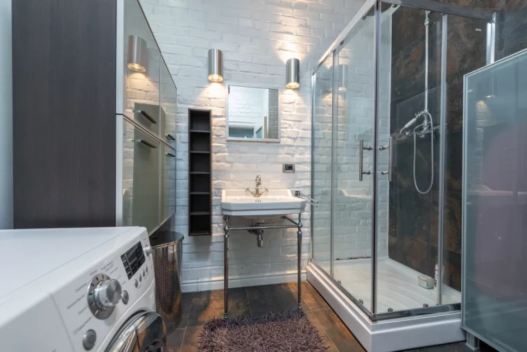 salle de bain moderne bac a douche en resine nettoyage