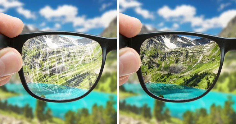 comment enlever des rayures sur des verres de lunettes de vue lunettes rayees et nettoyees paysage