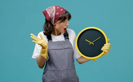comment nettoyer sa maison en 15 minutes par jour gants nettoyage horloge