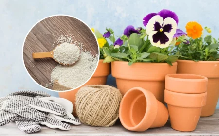 pourquoi mettre du riz dans les pots de fleurs pots terre cuit cuillere graines