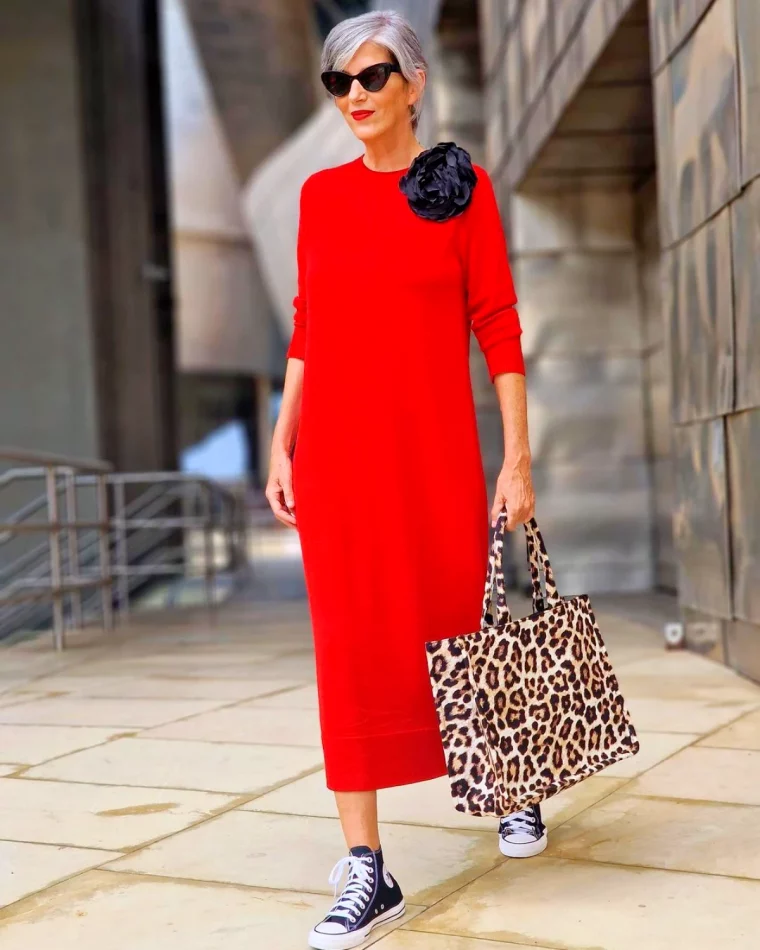 comment s habiller quand on a du ventre a 50 ans robe rouge