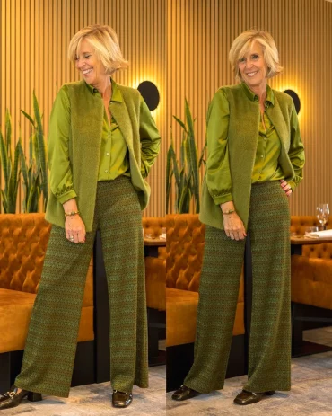 tenue verte pour femme de 60 ans mode tendance