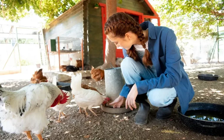 aliment pour faire pondre les poules femme tresses cheveux vetements travaux jardin